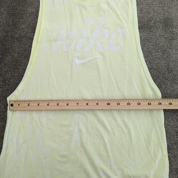 NIKE activewear muscle tea tunic yellow and white size XS - Picture 6 of 10